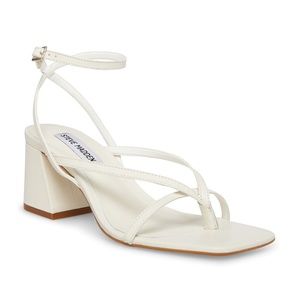 NWOT Steve Madden Alaina Bone Leather Sandals Heels Size 8